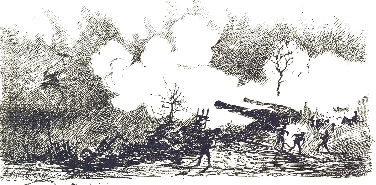 Alvim Corrêa's Artillery Battery Under Fire – War of the Worlds 1906