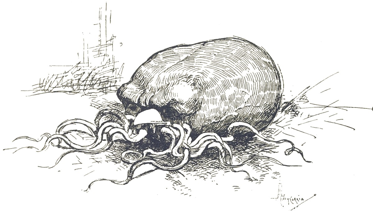 Alvim Corrêa's Martian Feeding on Human, War of the Worlds 1906
