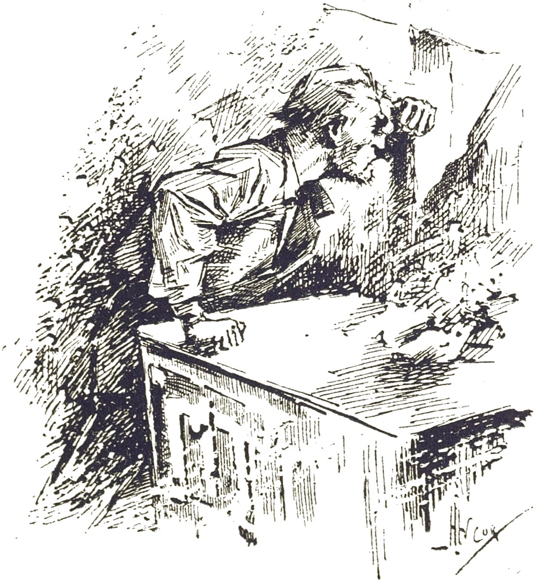 H.G. Wells 'War of the Worlds' 1906 French Edition – Martian Encounter