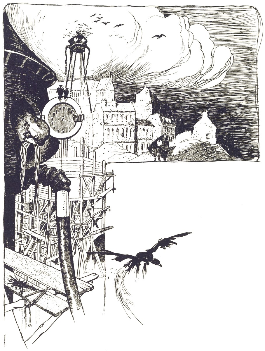 Henrique Alvim Corrêa's Martian Tripod Surveys Earth, War of the Worlds 1906
