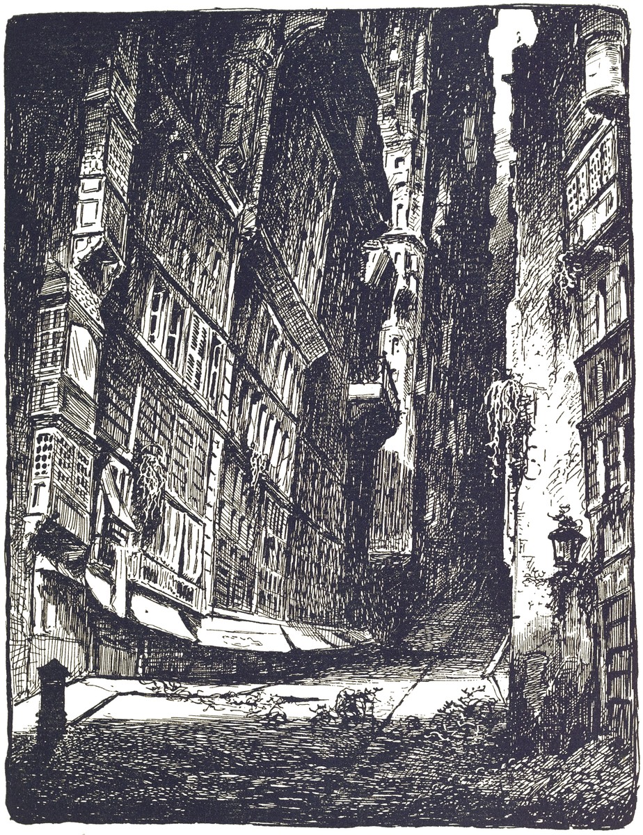 Deserted Paris Street, H.G. Wells' War of the Worlds French Edition 1906