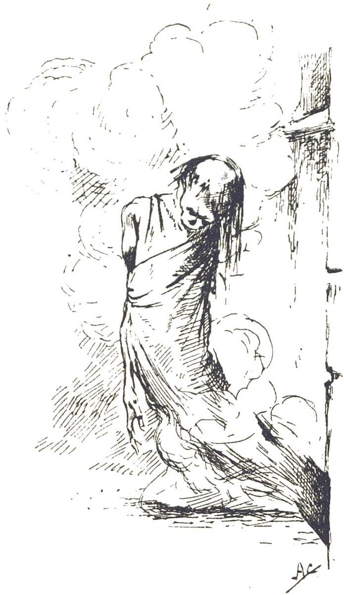 Gaunt Martian Figure Emerges in Smoke — H.G. Wells War of the Worlds 1906