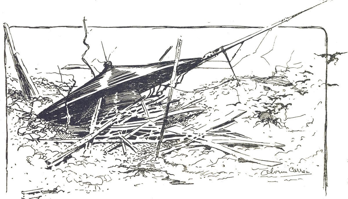 Alvim Corrêa's Fallen Martian Machine, War of the Worlds 1906