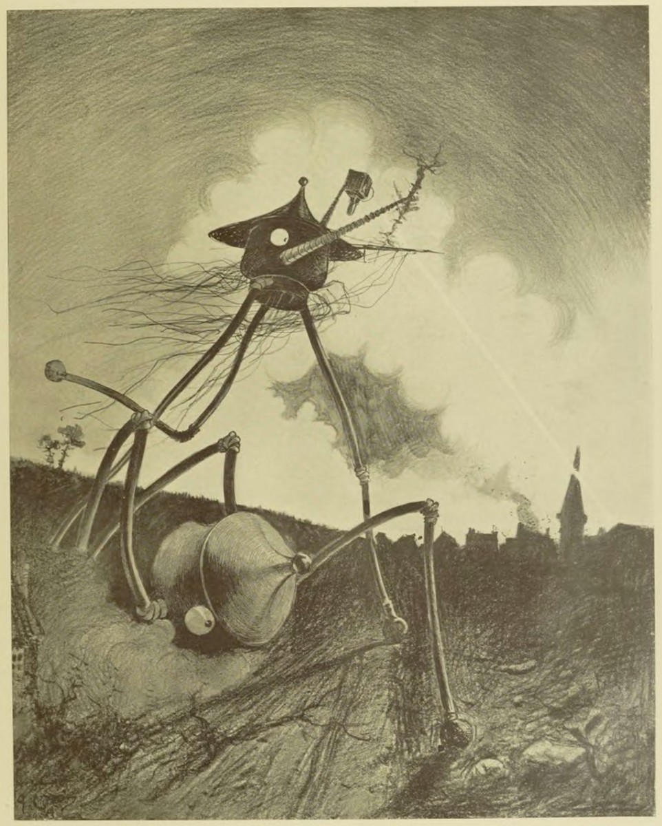 Henrique Alvim Corrêa's Martian Tripod Stalks England — War of the Worlds 1906