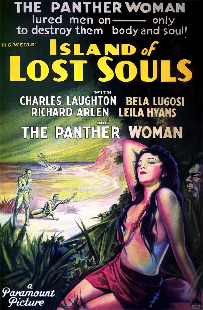 Island of Lost Souls 1932 Paramount One-Sheet — H.G. Wells Panther Woman