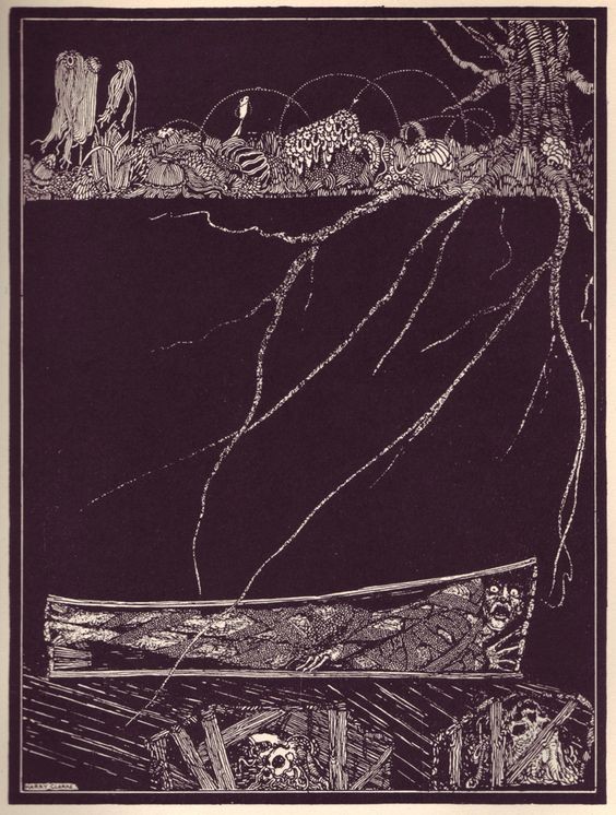 Harry Clarke's 'The Oblong Box' — Poe Illustration, c.1919