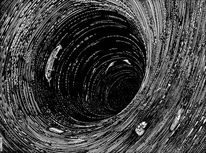 Arthur C. Clarke's 'Maelstrom II' — Spiraling Vortex with Ships, c.1960s