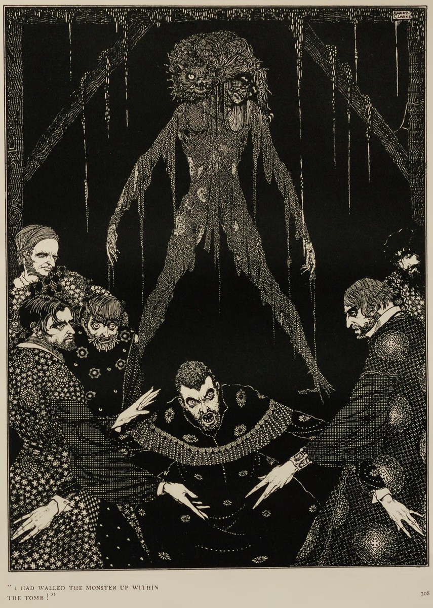 Harry Clarke's 'I Had Walled the Monster Up Within the Tomb' – Poe 1919