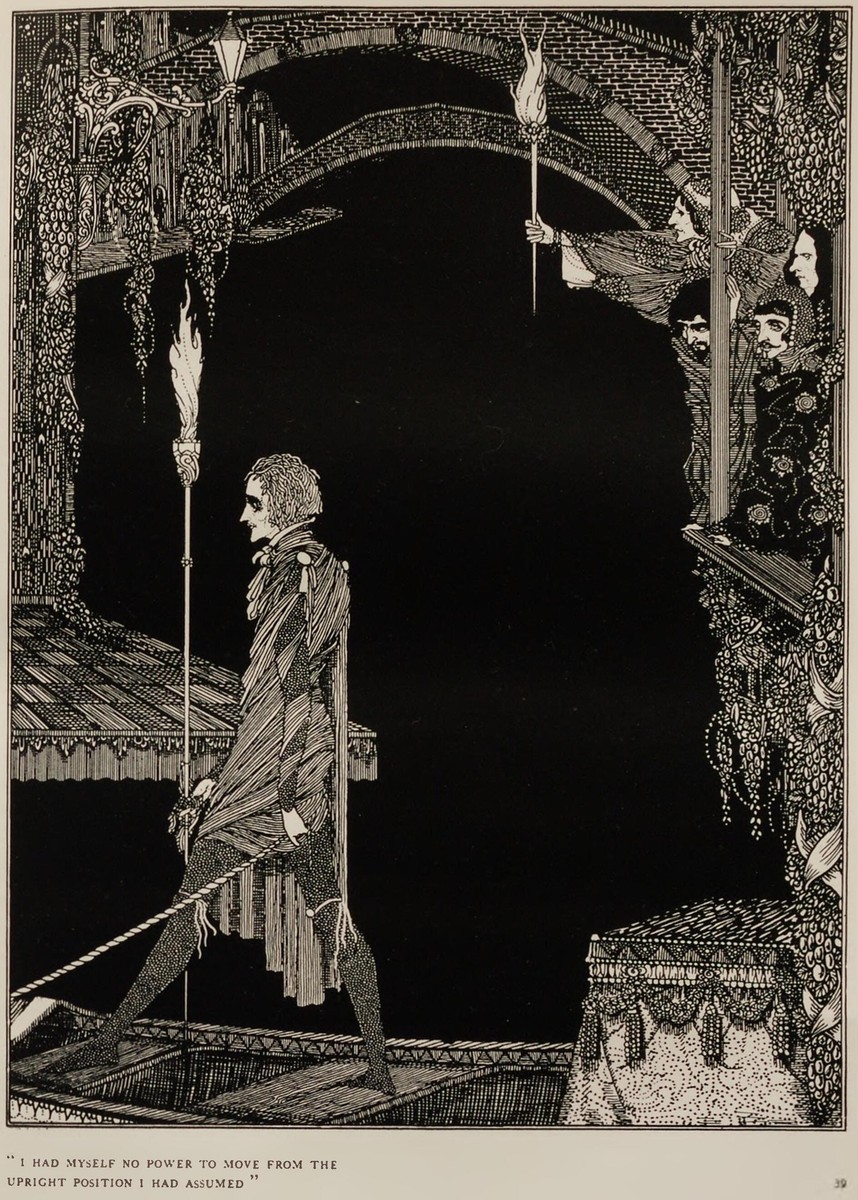 Harry Clarke's Poe: Paralyzed Figure Before the Abyss, 1919