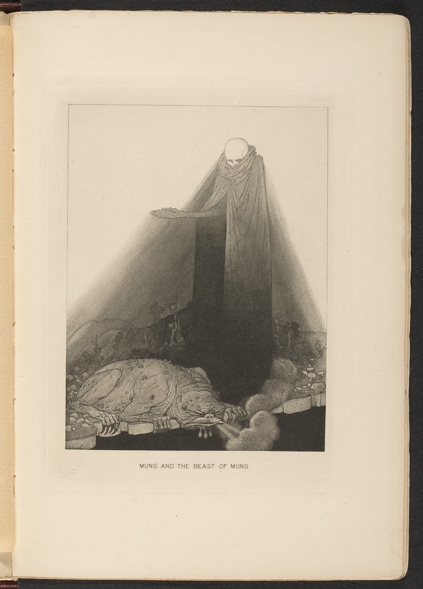 Mung and the Beast of Mung – Sidney Sime Illustration for Lord Dunsany