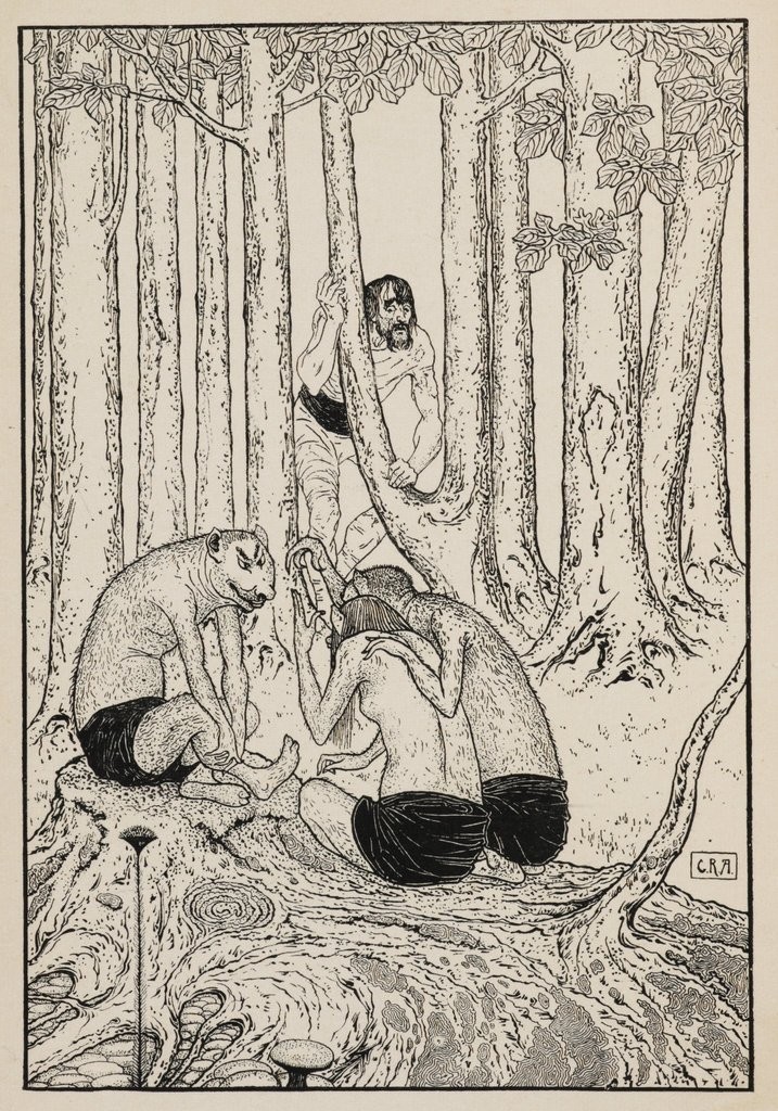 Island of Doctor Moreau Beast-Folk Forest Scene, Ashbee 1896