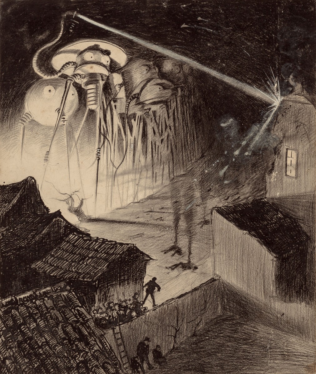 Henrique Alvim Corrêa's Martian Tripod Attack — War of the Worlds 1906