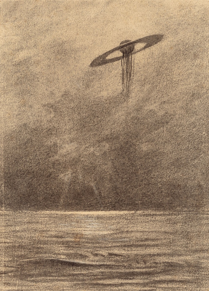 Henrique Alvim Corrêa's Martian Fighting Machine Over Water, War of the Worlds 1906