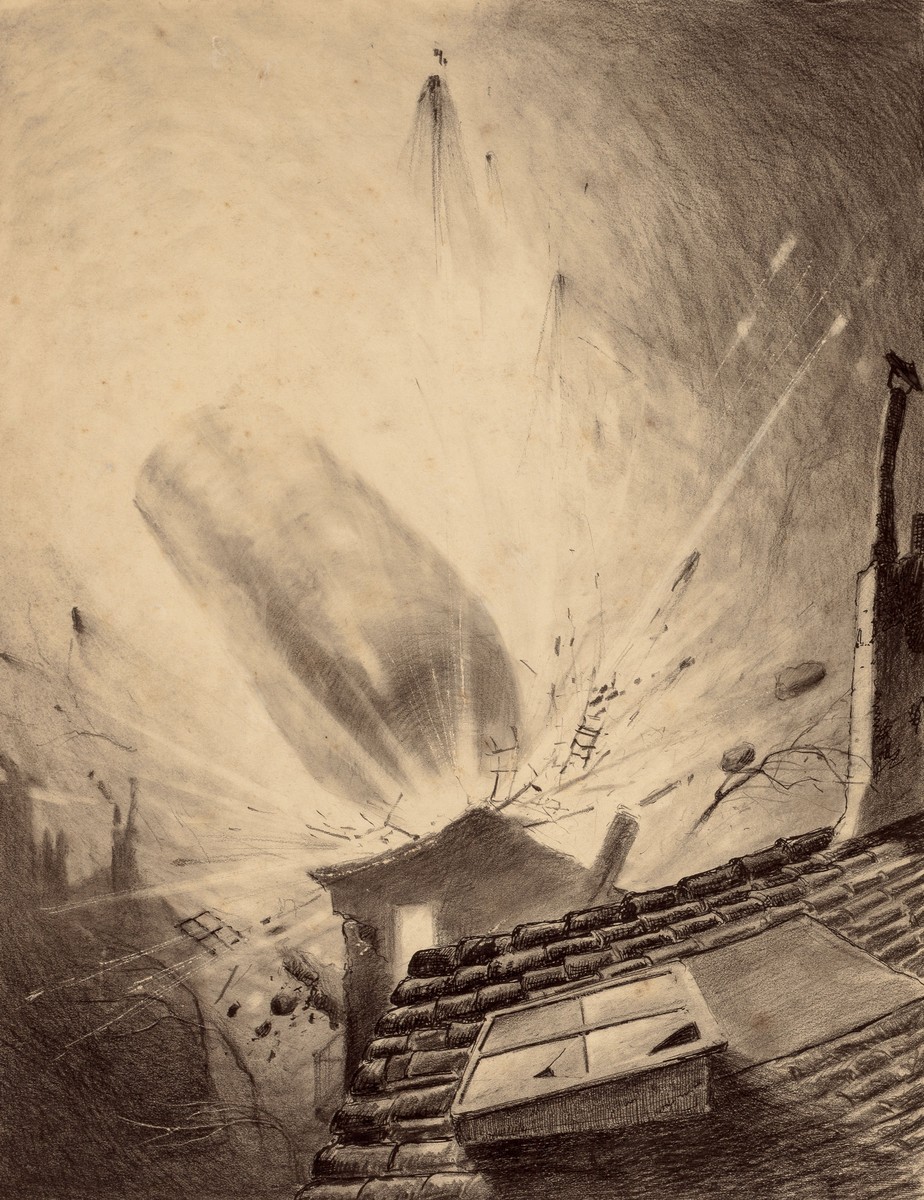 Henrique Alvim Corrêa's Martian Heat-Ray Blast, War of the Worlds 1906