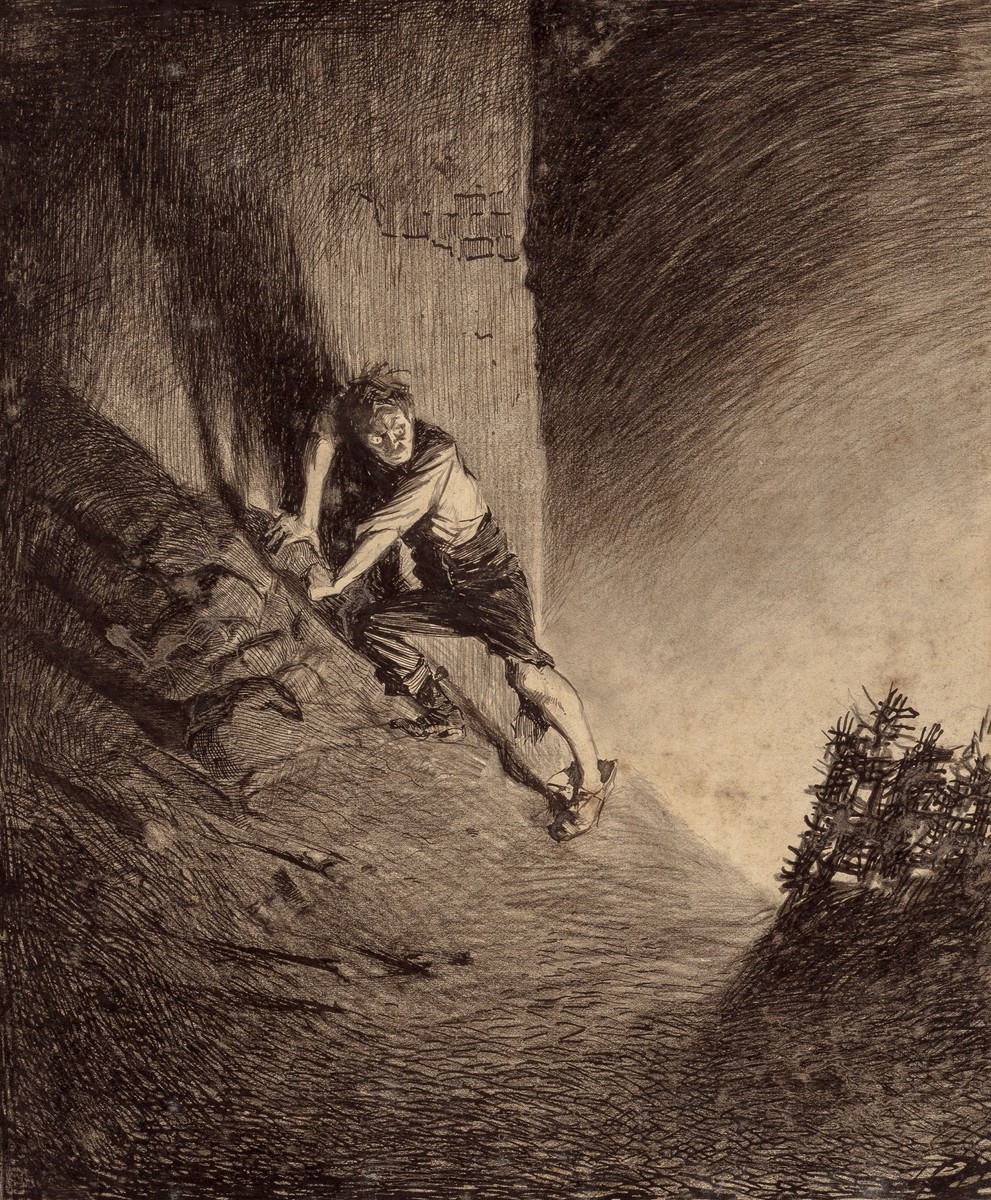 Henrique Alvim Corrêa – War of the Worlds: Man Scaling Alien Terrain, 1906