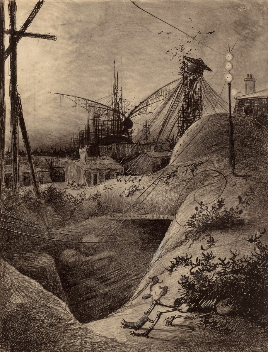 Henrique Alvim Corrêa – War of the Worlds: Martian Tripod Over Shattered Surrey