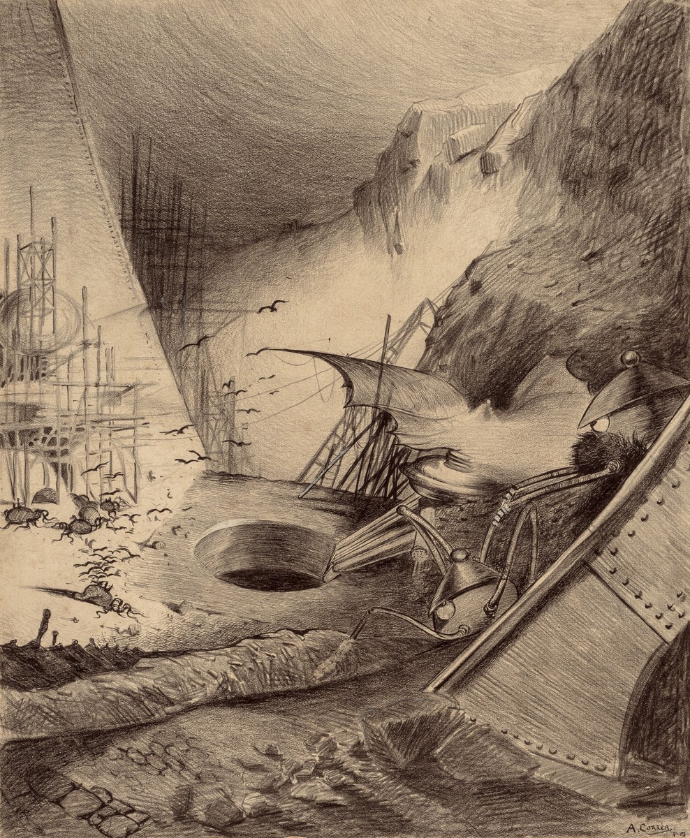 Henrique Alvim Corrêa – Martian Tripod Attack, War of the Worlds 1906