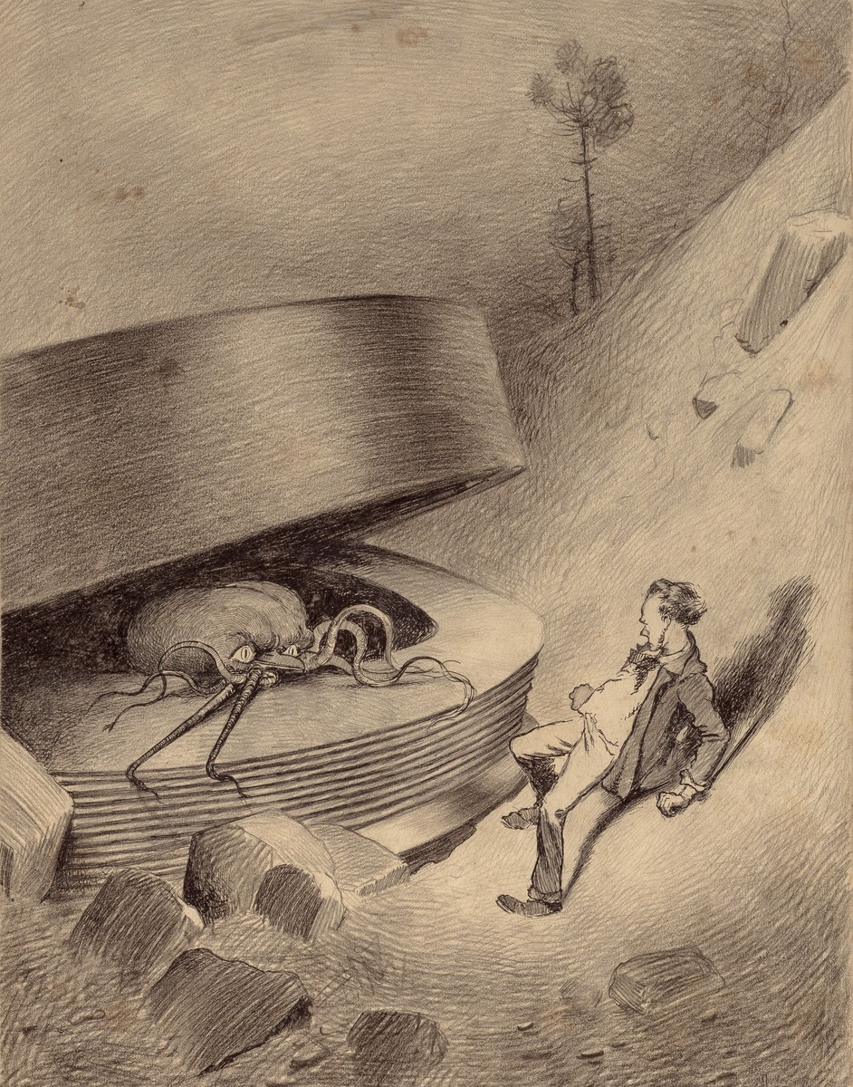 Henrique Alvim Corrêa's Martian Emerges from Cylinder – War of the Worlds 1906