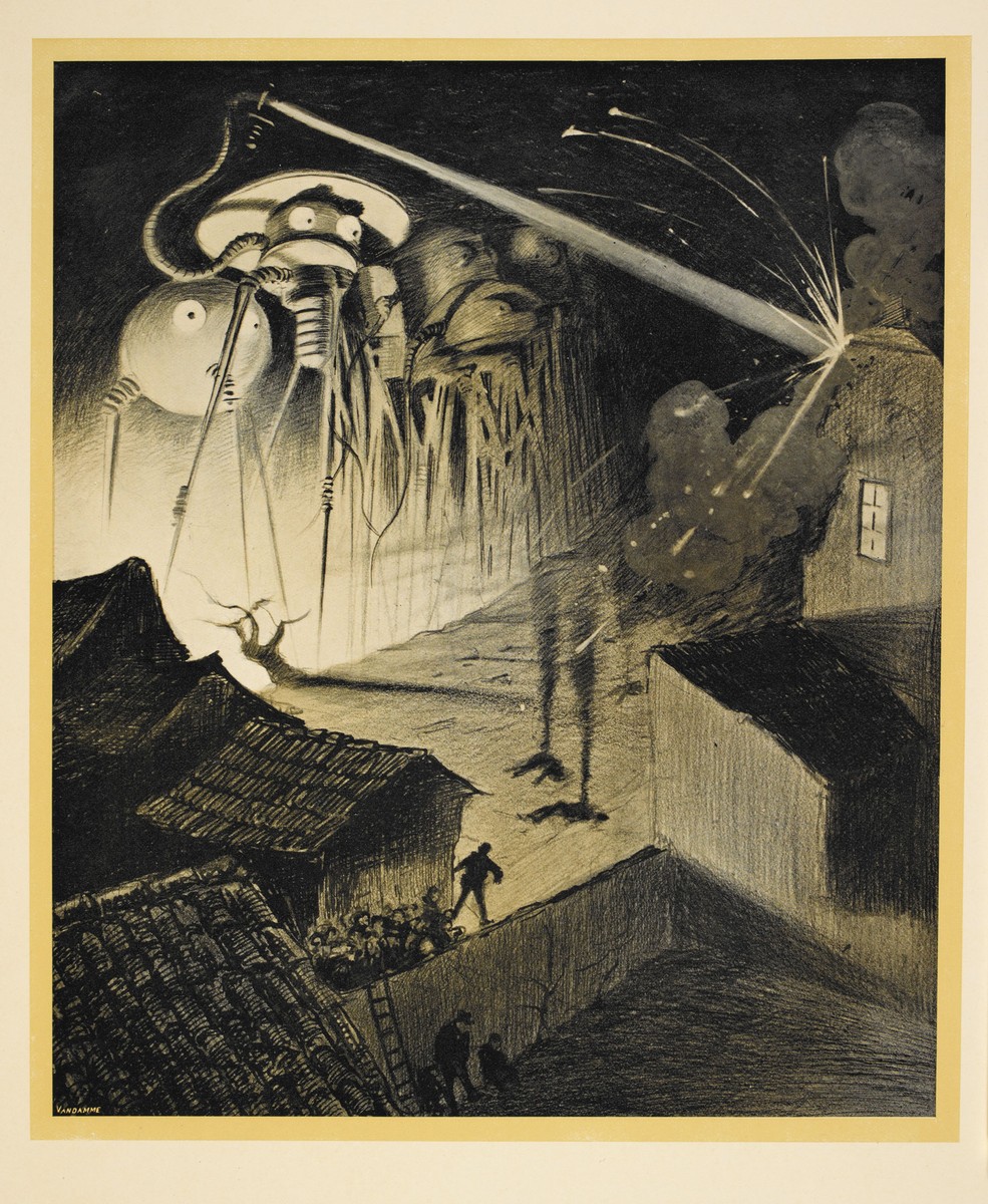 Henrique Alvim Corrêa – War of the Worlds Martian Tripod Night Attack