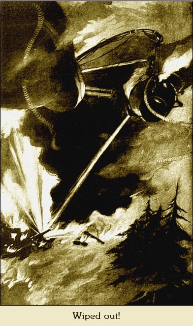 Warwick Goble's Martian Tripod Destruction – War of the Worlds 1897