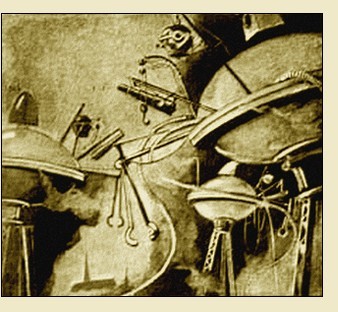 Warwick Goble's Martian War Machines, War of the Worlds 1897