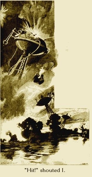 Warwick Goble's Martian Tripod Destroyed – War of the Worlds 1897