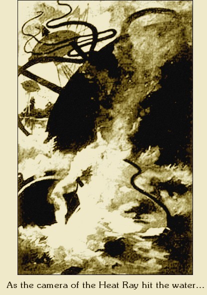Warwick Goble's Heat Ray Hits the Water – War of the Worlds 1897