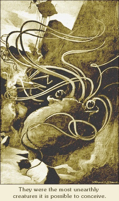 Warwick Goble's Martian Tentacle Monster – War of the Worlds 1897