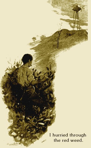 Warwick Goble's Martian Tripod & Red Weed – War of the Worlds 1897