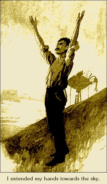 Warwick Goble's War of the Worlds: Man Surrenders to Martian Tripod