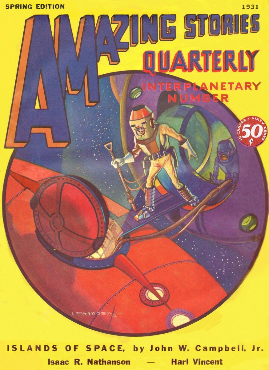 Leo Morey's Space-Suited Astronaut, Amazing Stories Quarterly Spring 1931