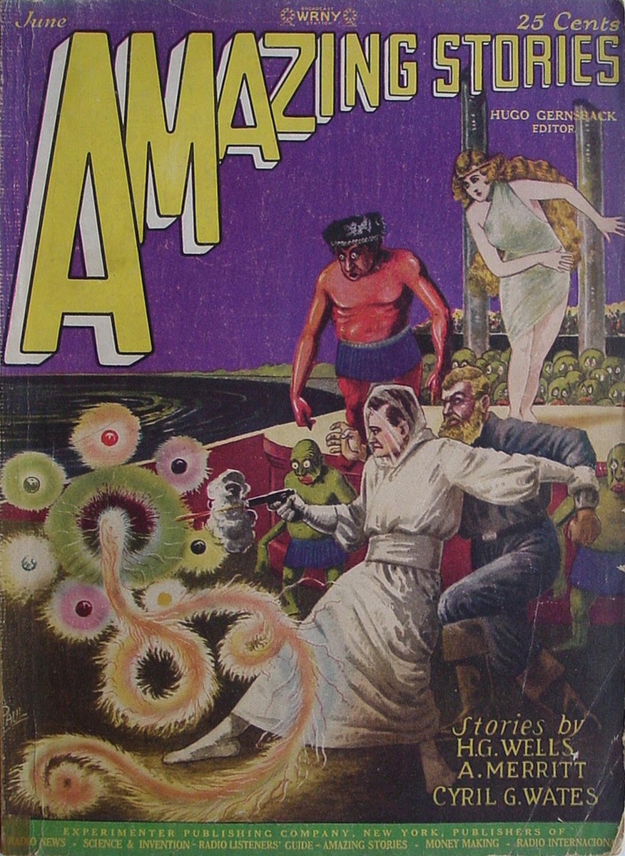 Frank R. Paul's Eyeball Creatures Attack – Amazing Stories June 1927