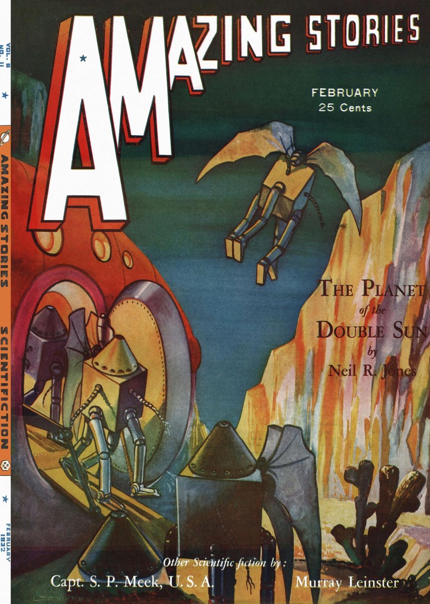 Mechanical Men of Amazing Stories – Planet of the Double Sun, Feb 1932
