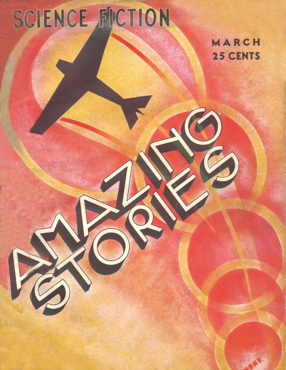 Amazing Stories March 1933 Art Deco Aviation Cover — Abstract Futurism