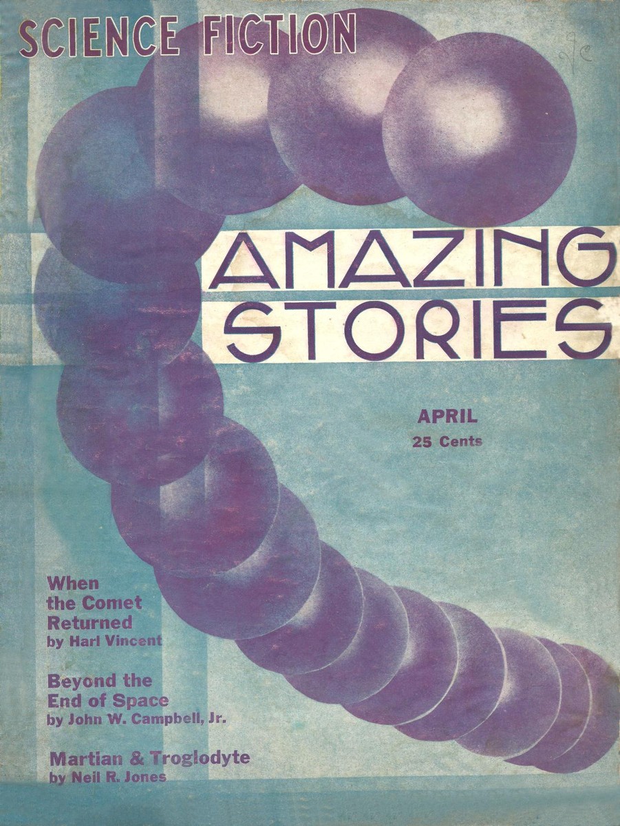 Amazing Stories April 1933 – Comet Sphere Chain Cover Art