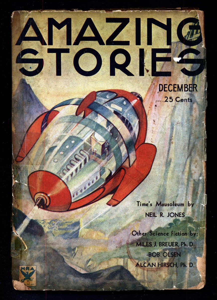 Rocket Ship Over Alien Canyons – Amazing Stories December 1933