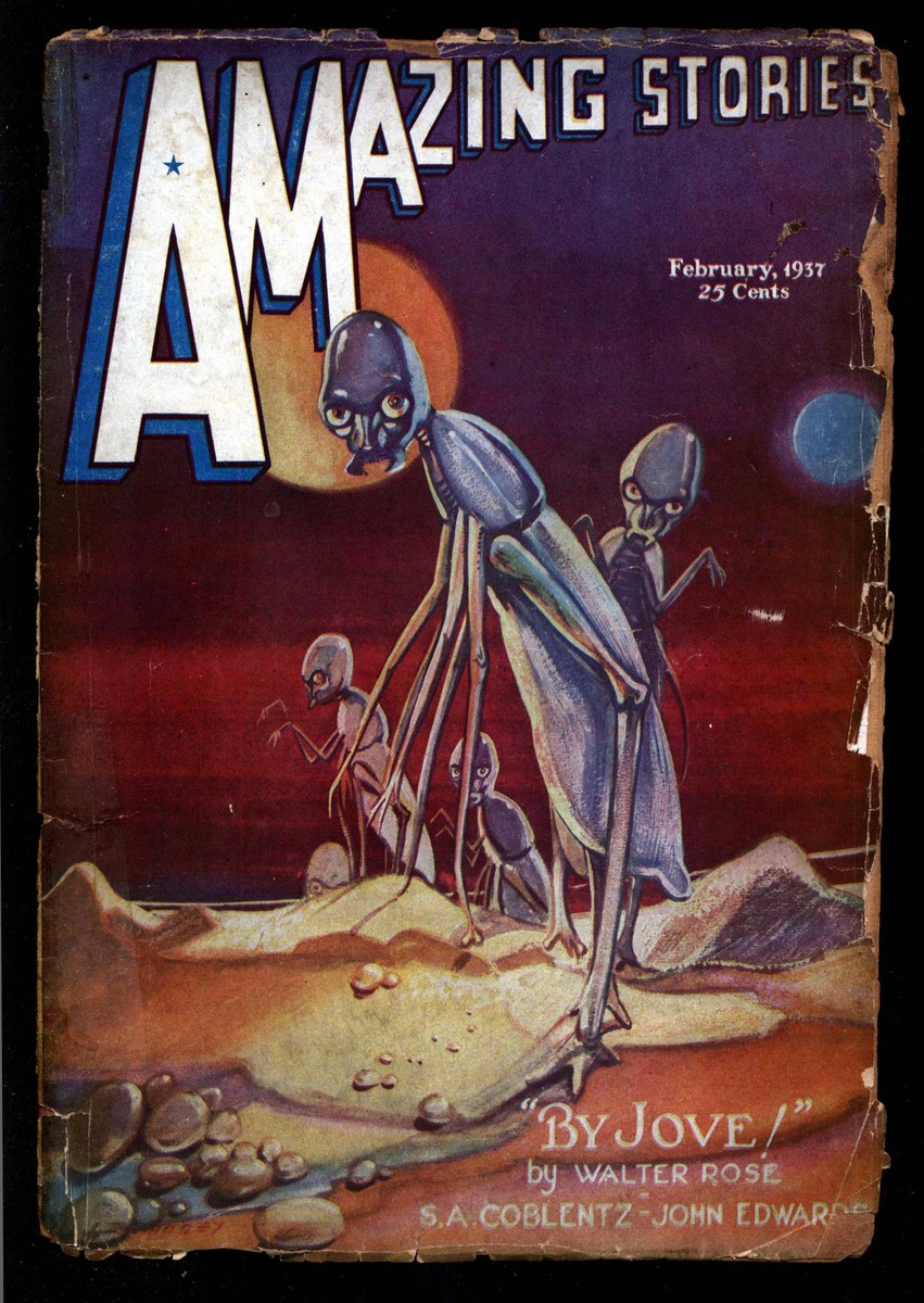 Insectoid Aliens on a Desert World – Amazing Stories February 1937