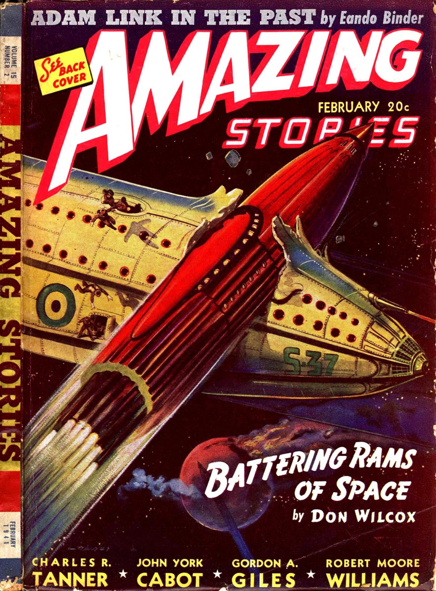 Battering Rams of Space – Amazing Stories Feb 1941 Space Combat Cover