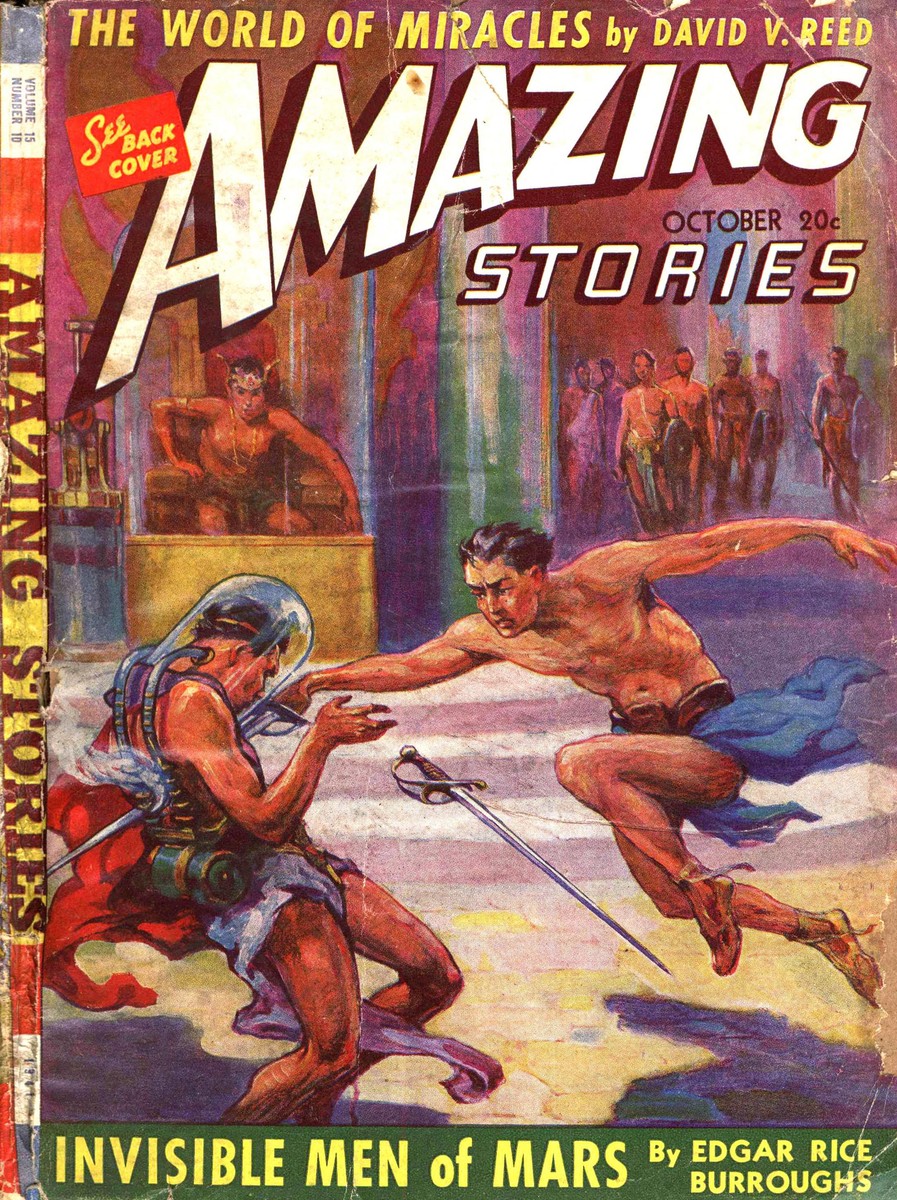 Amazing Stories Oct 1941 – Invisible Men of Mars by Edgar Rice Burroughs