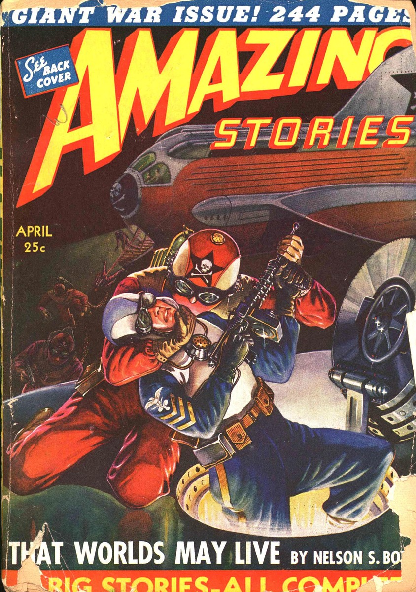 Amazing Stories April 1943 Giant War Issue – Sky Combat Cover