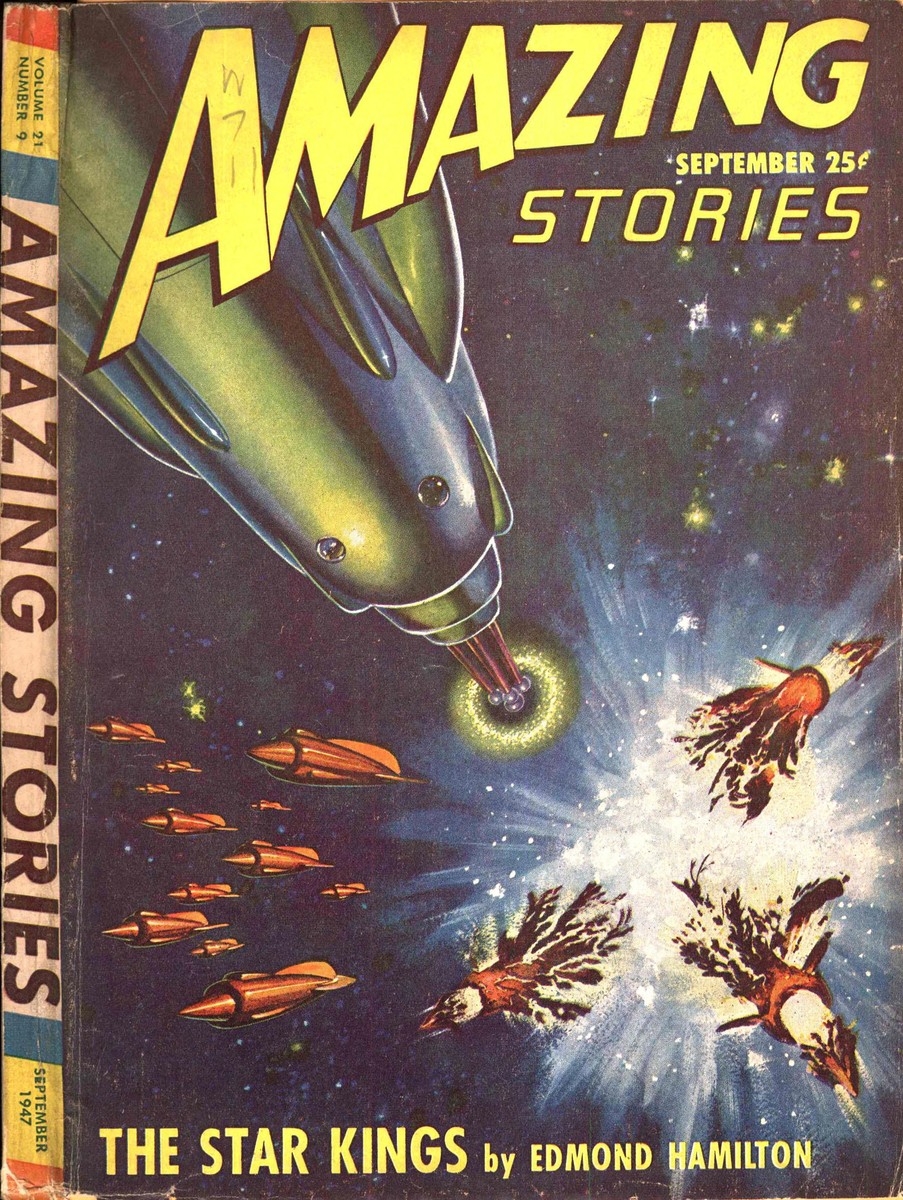 Space Fleet Battle: Amazing Stories 'The Star Kings' Cover, Sept 1947