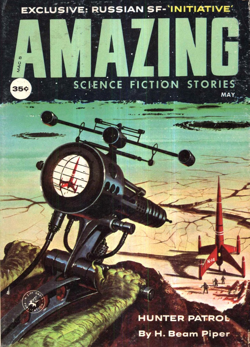 Amazing Stories May 1959 – Radar Tracking Station vs Red Rocket N-14