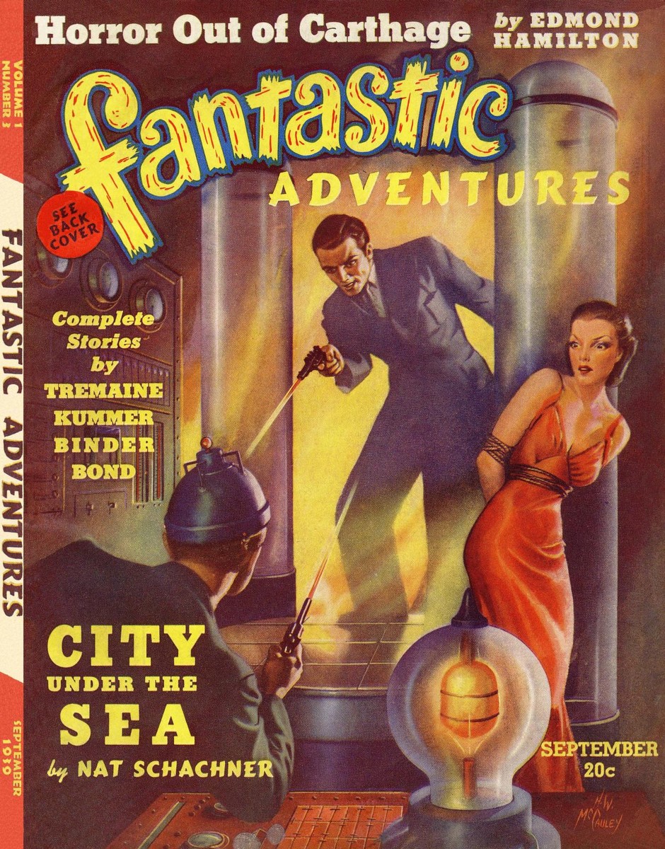 Fantastic Adventures Sept 1939 – Ray Gun Showdown in Undersea Lab