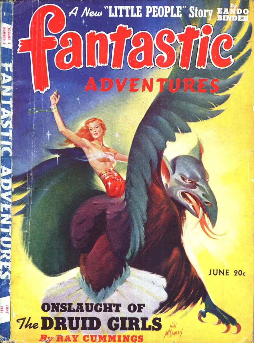 Fantastic Adventures June 1941 – Druid Girl Rides Giant Eagle