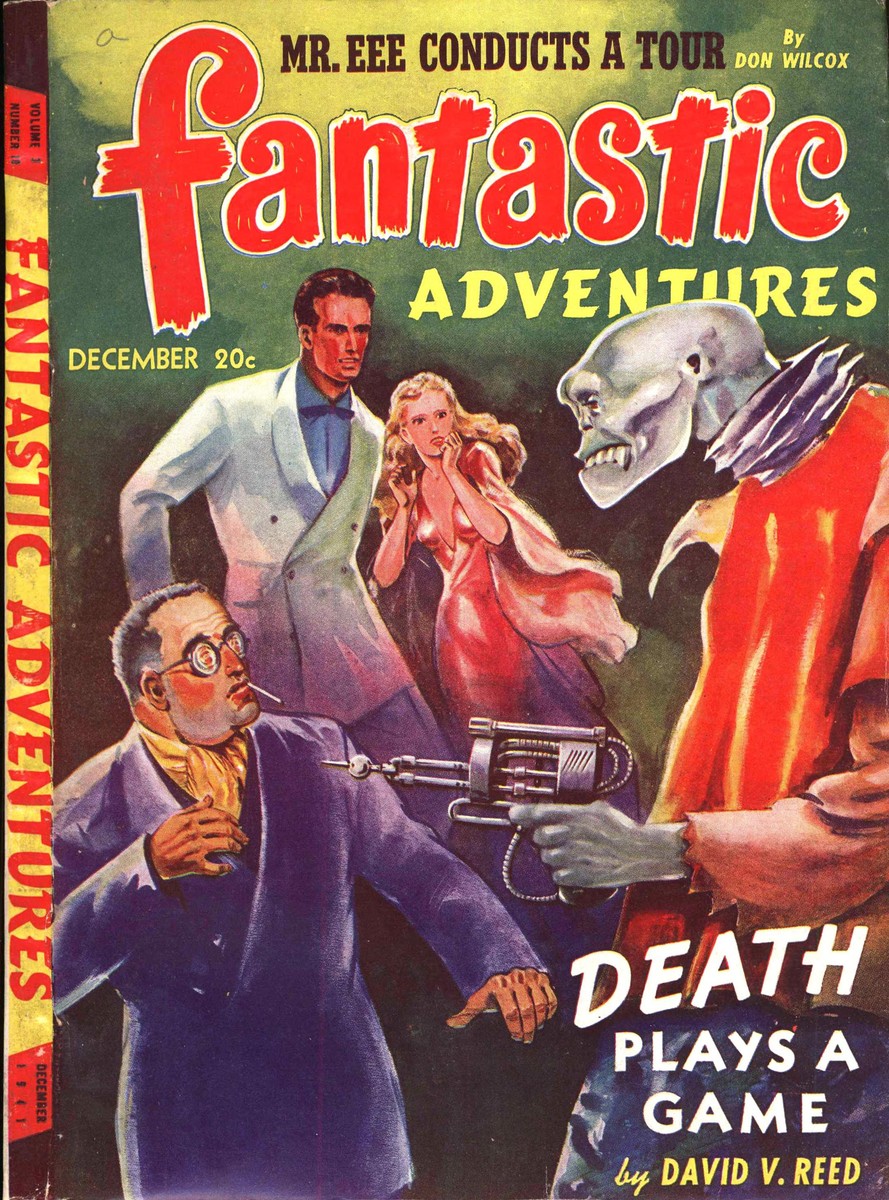 Death Plays a Game — Fantastic Adventures December 1941 Monster Cover