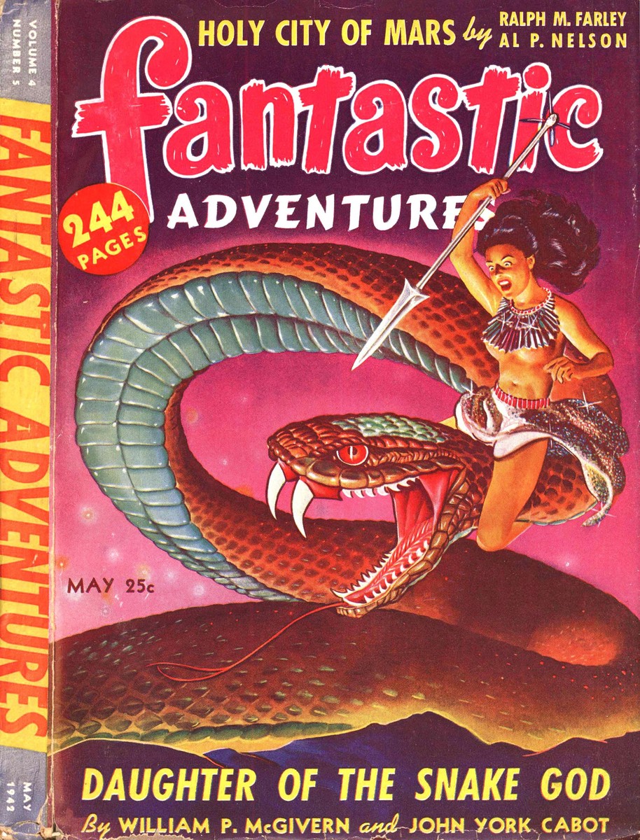 Daughter of the Snake God – Fantastic Adventures May 1942 Cover