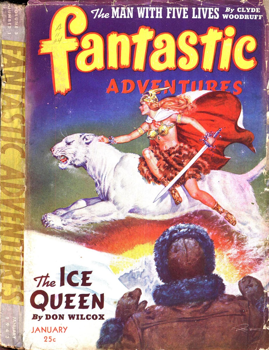 Ice Queen Rides White Tiger — Fantastic Adventures, January 1943
