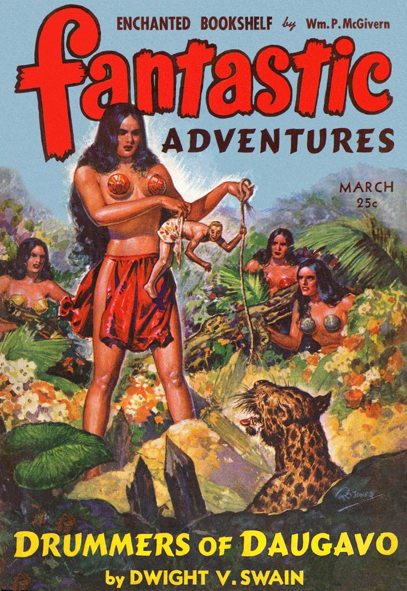 Fantastic Adventures March 1943 – Giantess Warriors of Daugavo