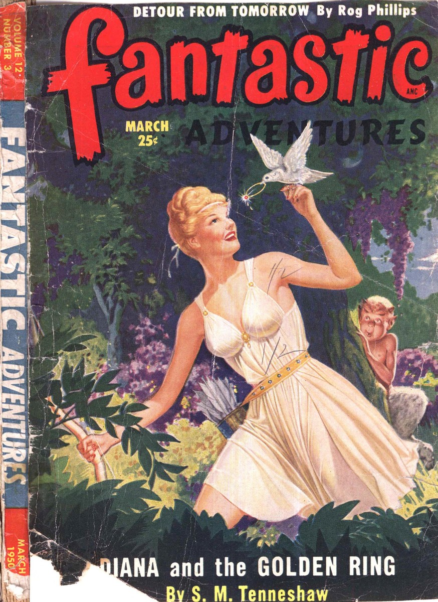 Diana and the Golden Ring – Fantastic Adventures March 1950 Cover