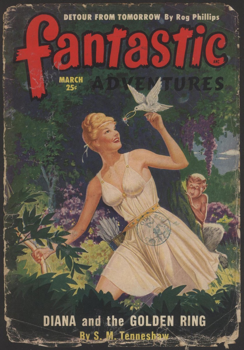 Diana and the Golden Ring — Fantastic Adventures March 1950 Cover